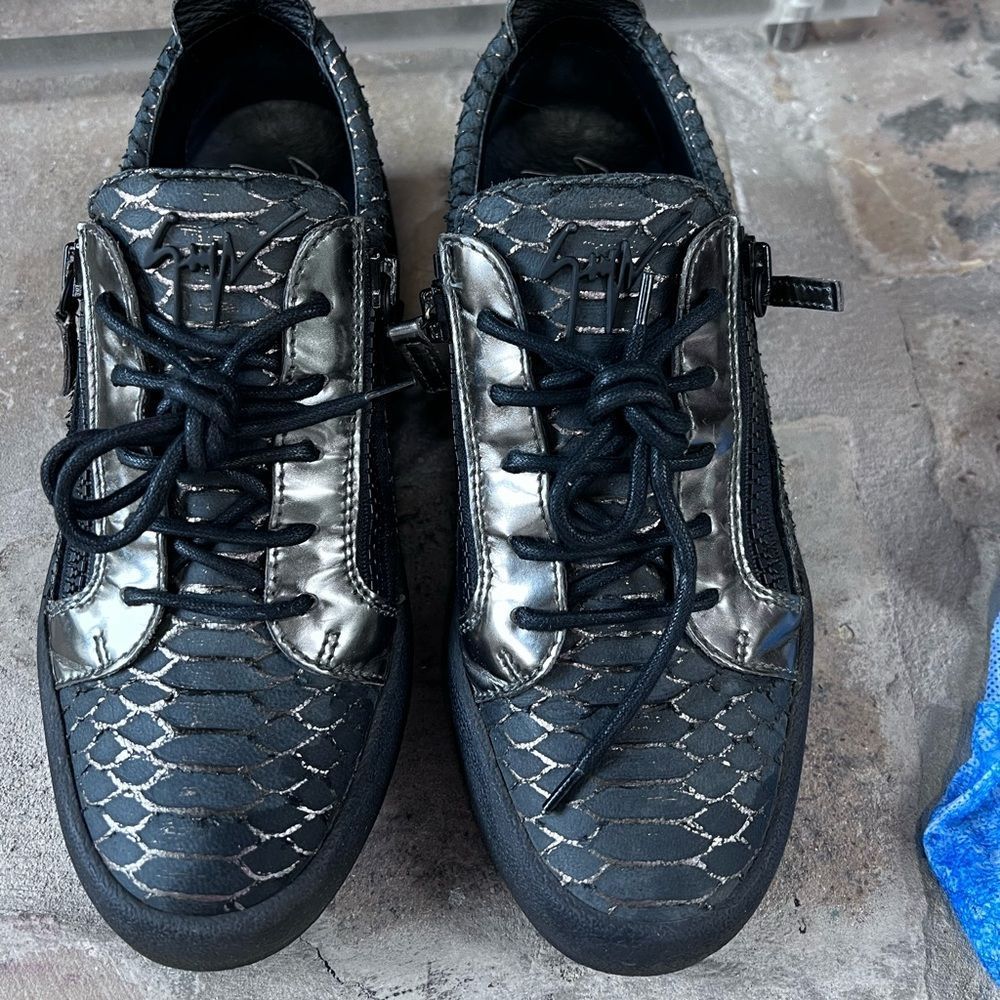 Giuseppe Zanotti Frankie Python Embossed Leather … - image 2